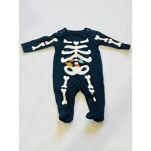 BABY HALLOWEEN SKELETON ROMPER SIZE 3M
